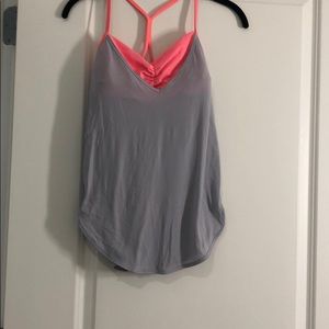 Coral grey lulu lemon tank with sports bra